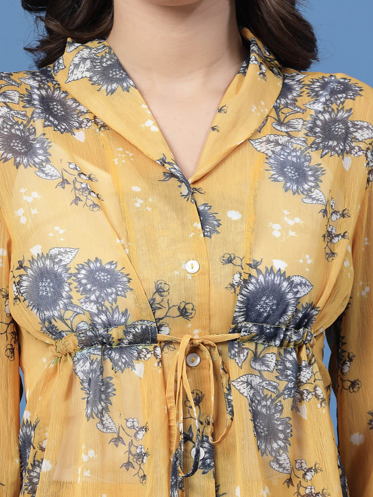 Drawstring Detail Top (Mustard) | Tops & Shirts |Ayro Lane