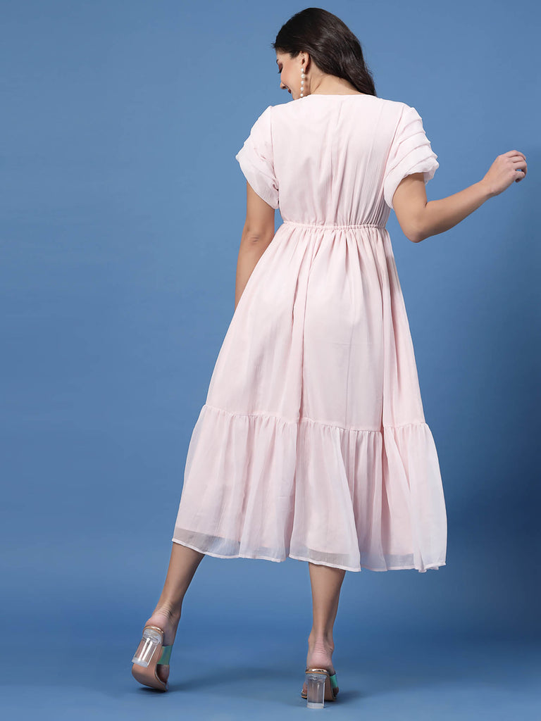 Statement Sleeve Dress (Light Pink) | Clothing | Ayro Lane