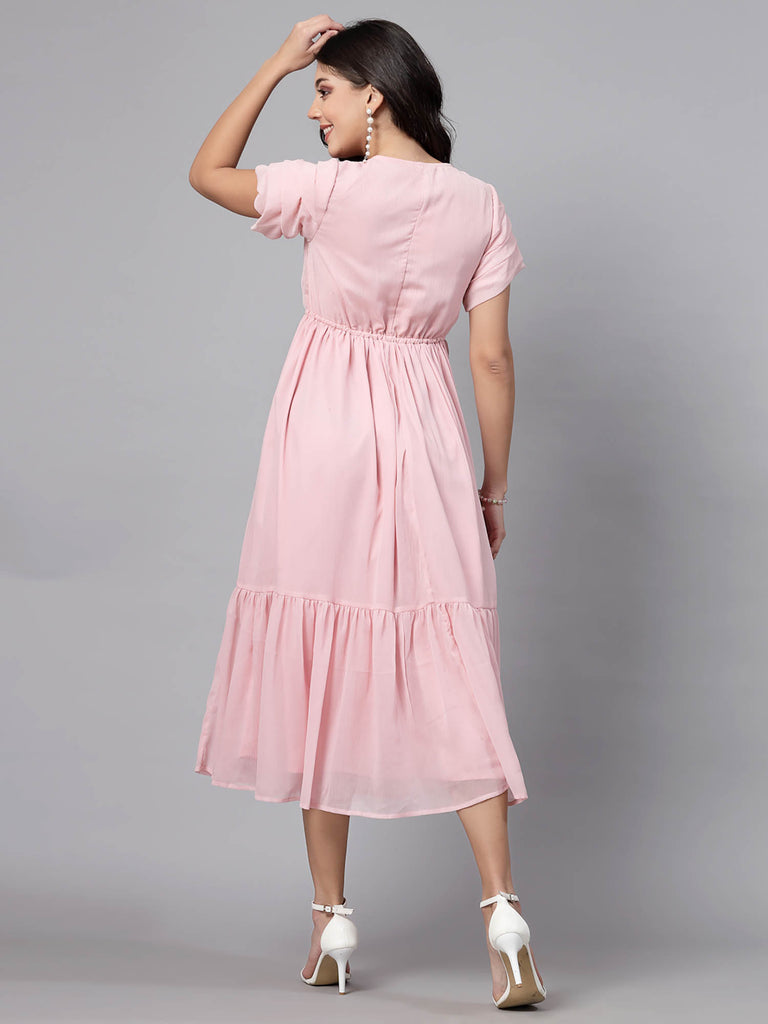 Statement Sleeve Dress (Blush Pink) | Clothing | Ayro Lane