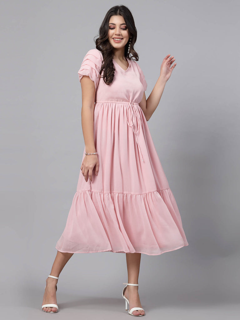 Statement Sleeve Dress (Blush Pink) | Clothing | Ayro Lane