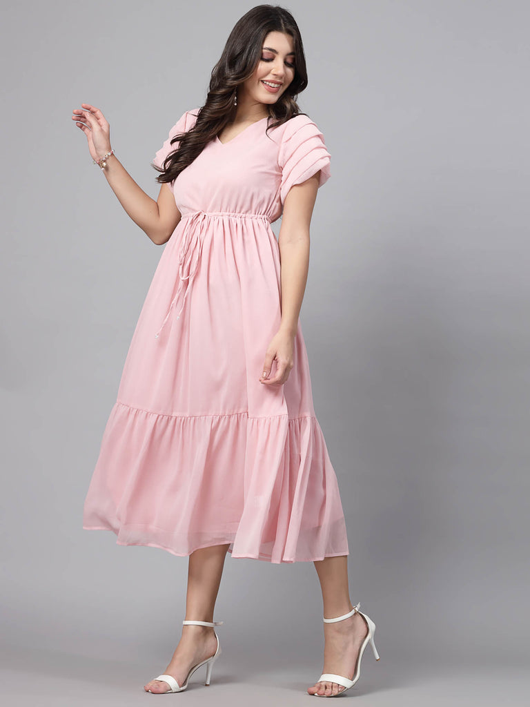 Statement Sleeve Dress (Blush Pink) | Clothing | Ayro Lane