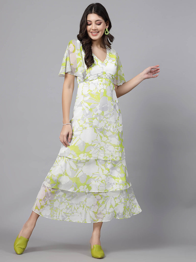 Layered Panel Hem Dress (Lime Yellow) | Clothing |Ayro Lane