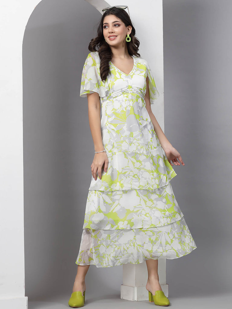 Layered Panel Hem Dress (Lime Yellow) | Clothing |Ayro Lane