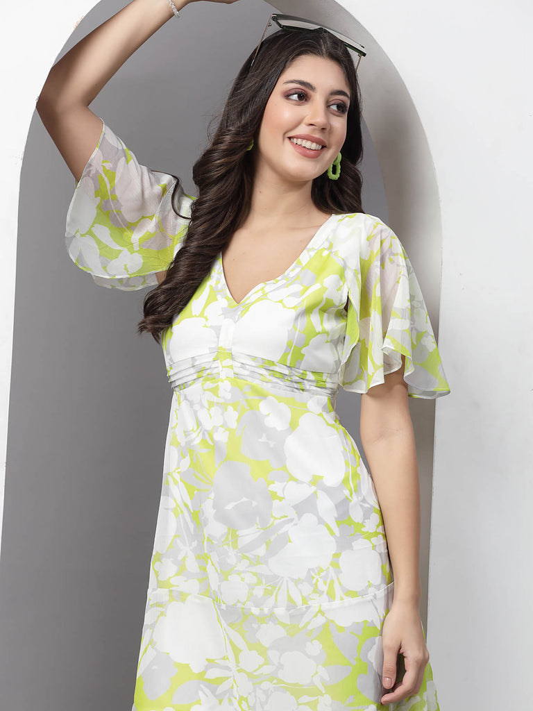 Layered Panel Hem Dress (Lime Yellow) | Clothing |Ayro Lane