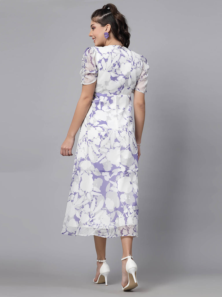 Gather Detail Sleeve Dress (Lavender) | Clothing | Ayro Lane