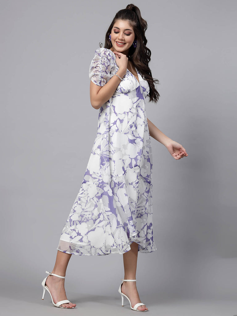 Gather Detail Sleeve Dress (Lavender) | Clothing | Ayro Lane