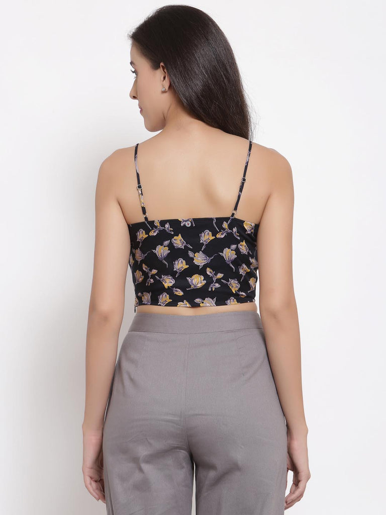 Black Pleated Crop Top | Tops & Shirts |Ayro Lane