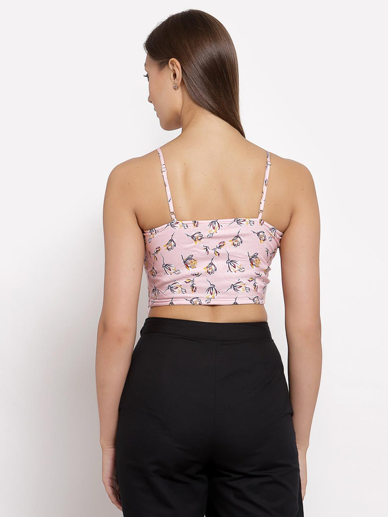 Pink Pleated Crop Top | Tops & Shirts |Ayro Lane