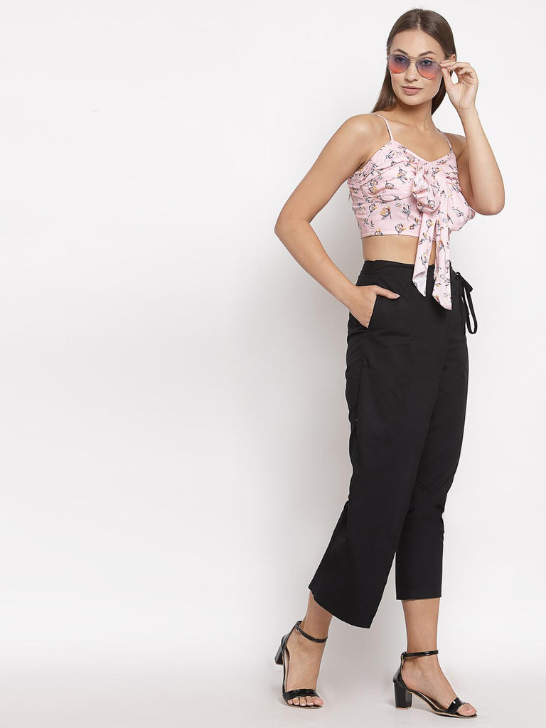 Pink Pleated Crop Top | Tops & Shirts |Ayro Lane