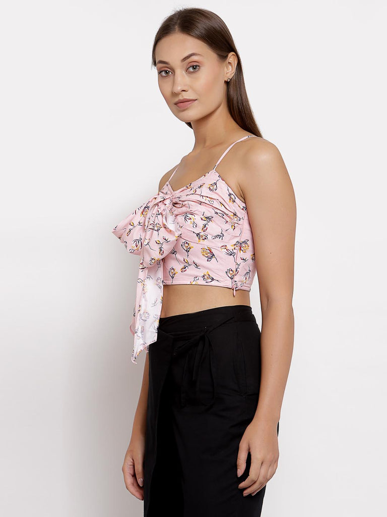 Pink Pleated Crop Top | Tops & Shirts |Ayro Lane