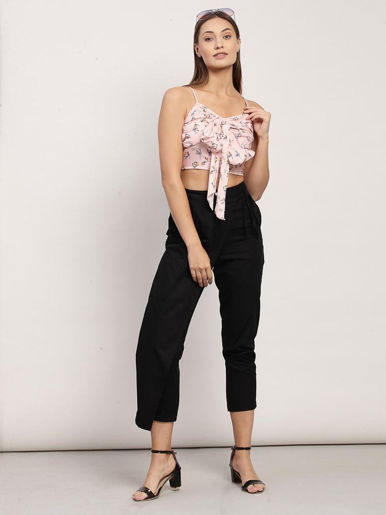 Pink Pleated Crop Top | Tops & Shirts |Ayro Lane