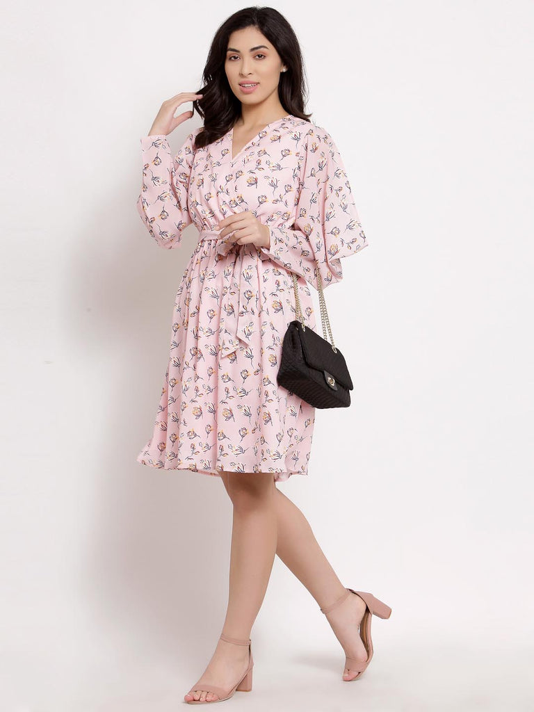 Pink Cold Shoulder Dress | Hem Dress |Ayro Lane