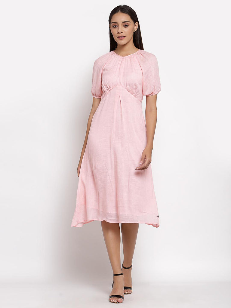 Pink Empire Fit & Flare Dress | Hem Dress |Ayro Lane