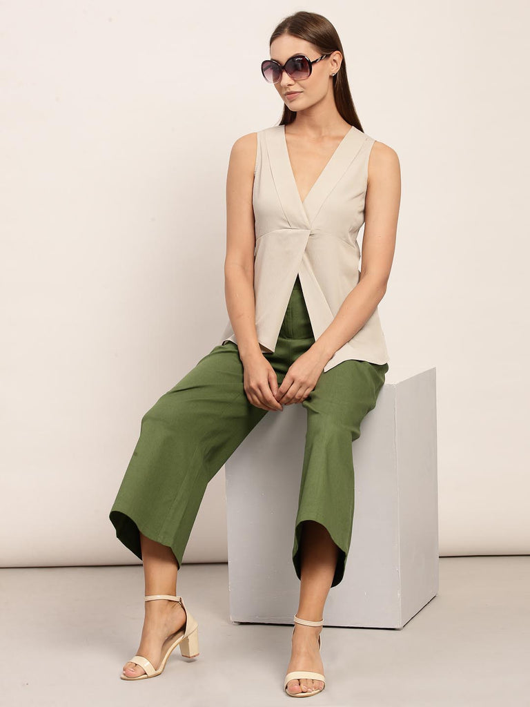 Olive Green Flared Pants | Clothing |Ayro Lane