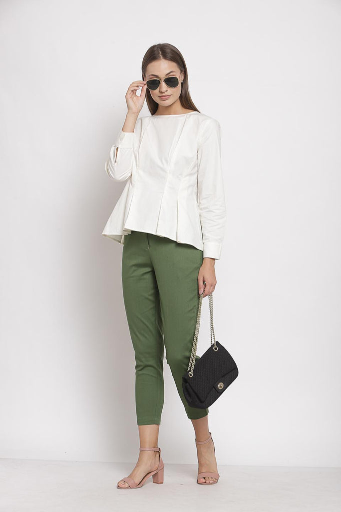 Olive Green Straight Fit Pants | Clothing |Ayro Lane