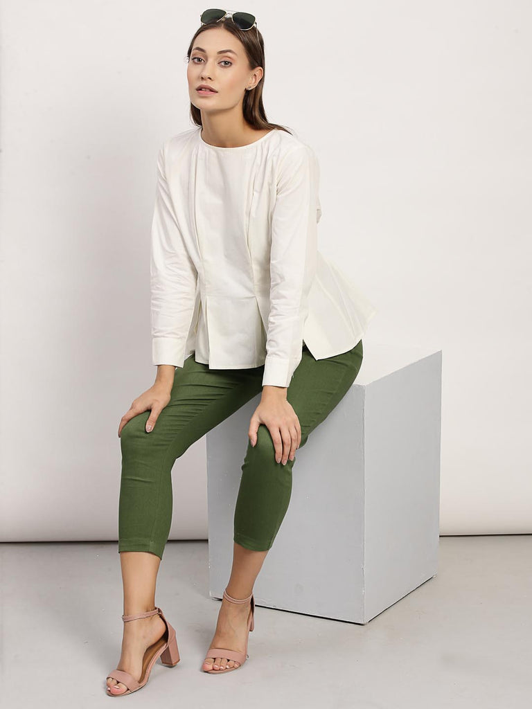 Olive Green Straight Fit Pants | Clothing |Ayro Lane