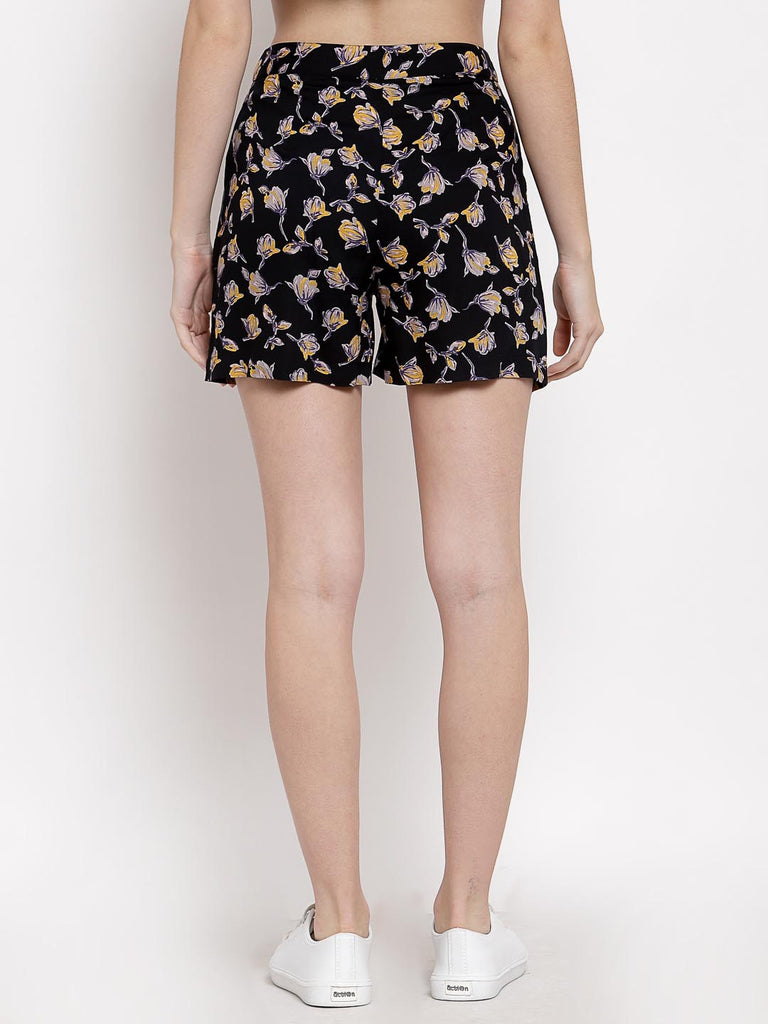 Black Printed Shorts | Clothing |Ayro Lane