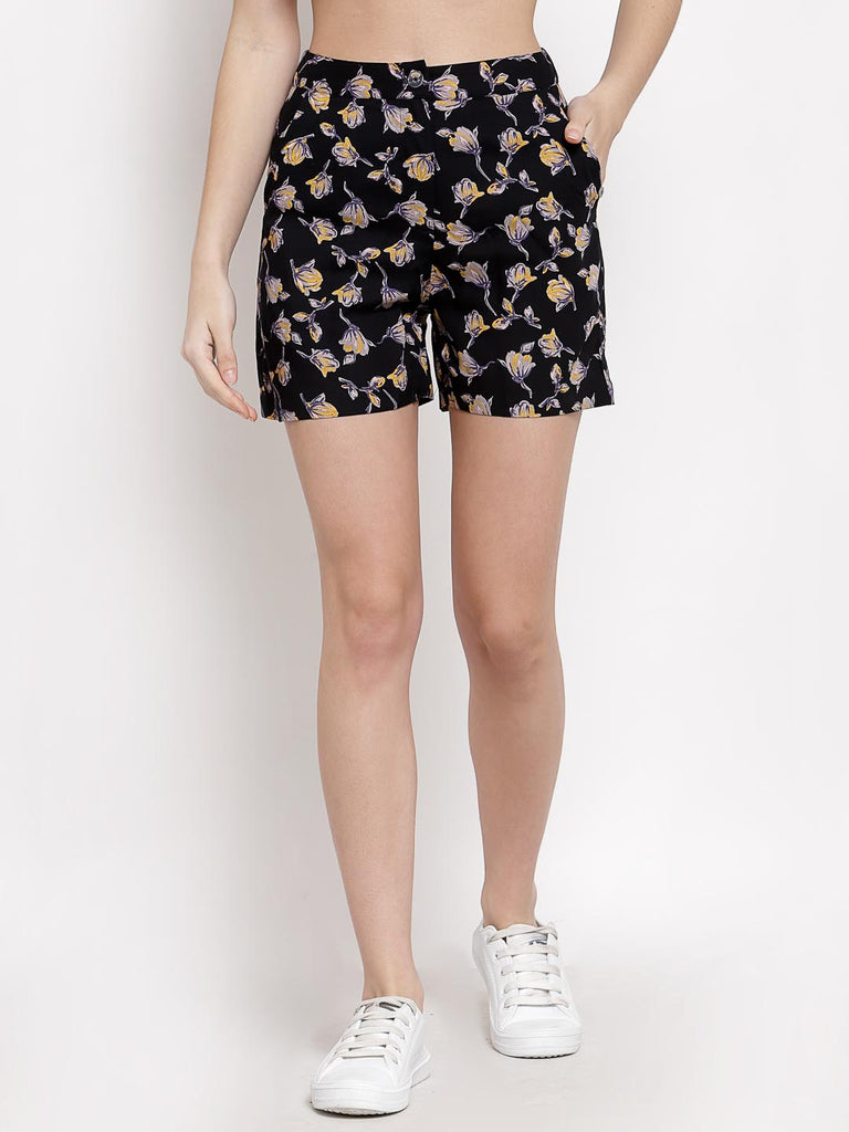 Black Printed Shorts | Clothing |Ayro Lane