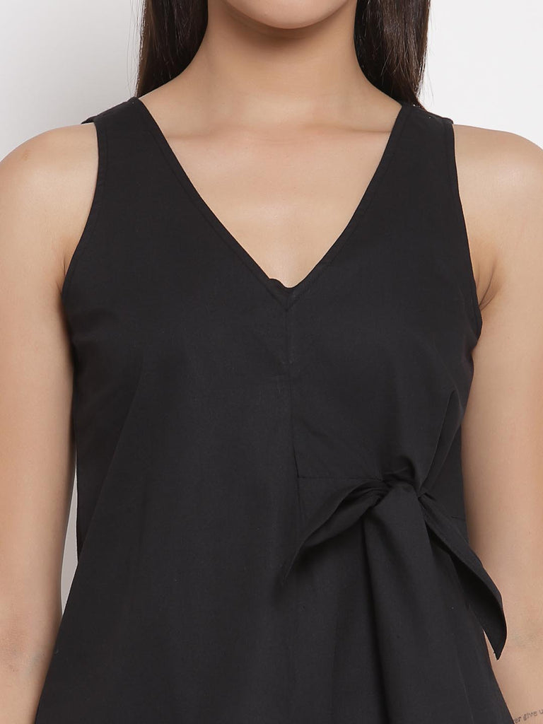 Black Tie Knot Detail Top | Tops & Shirts |Ayro Lane