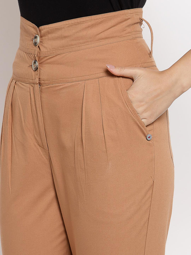 Light Brown High Waist Pant | Clothing |Ayro Lane