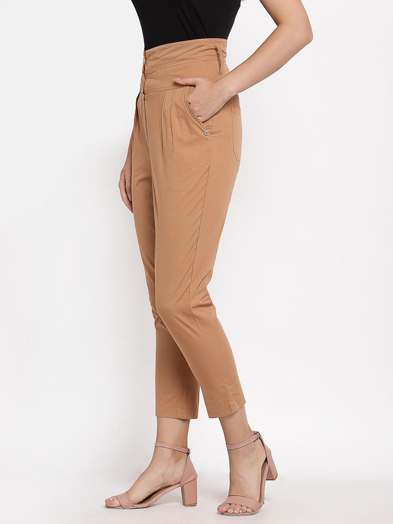 Light Brown High Waist Pant | Clothing |Ayro Lane