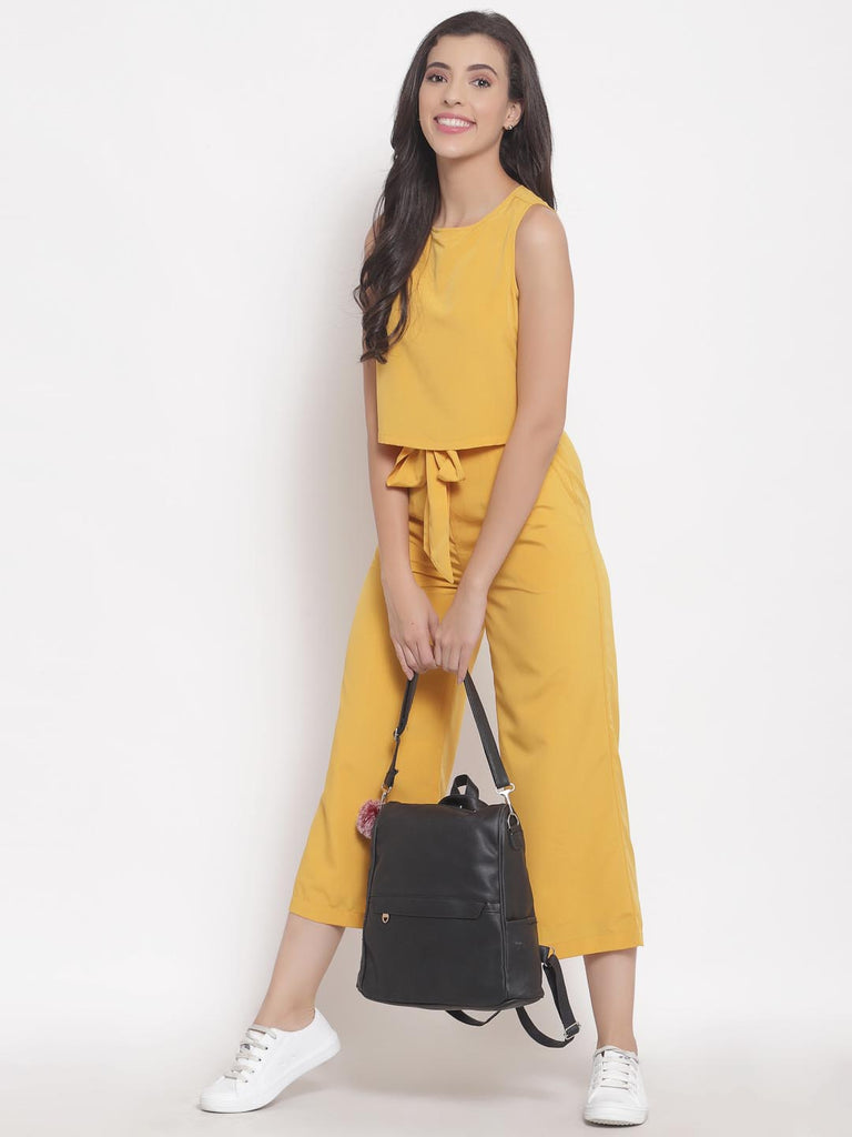 Mustard Layered Top Jumpsuit | Clothing |Ayro Lane