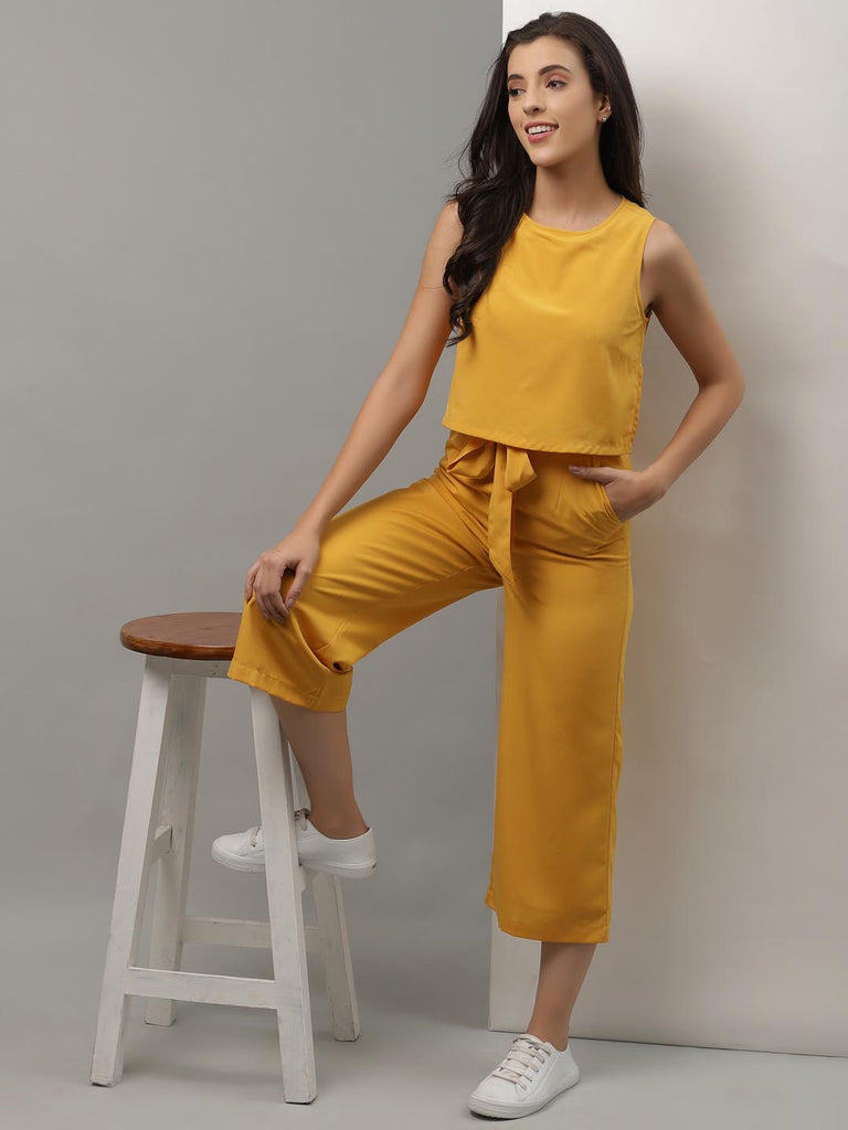 Mustard Layered Top Jumpsuit | Clothing |Ayro Lane