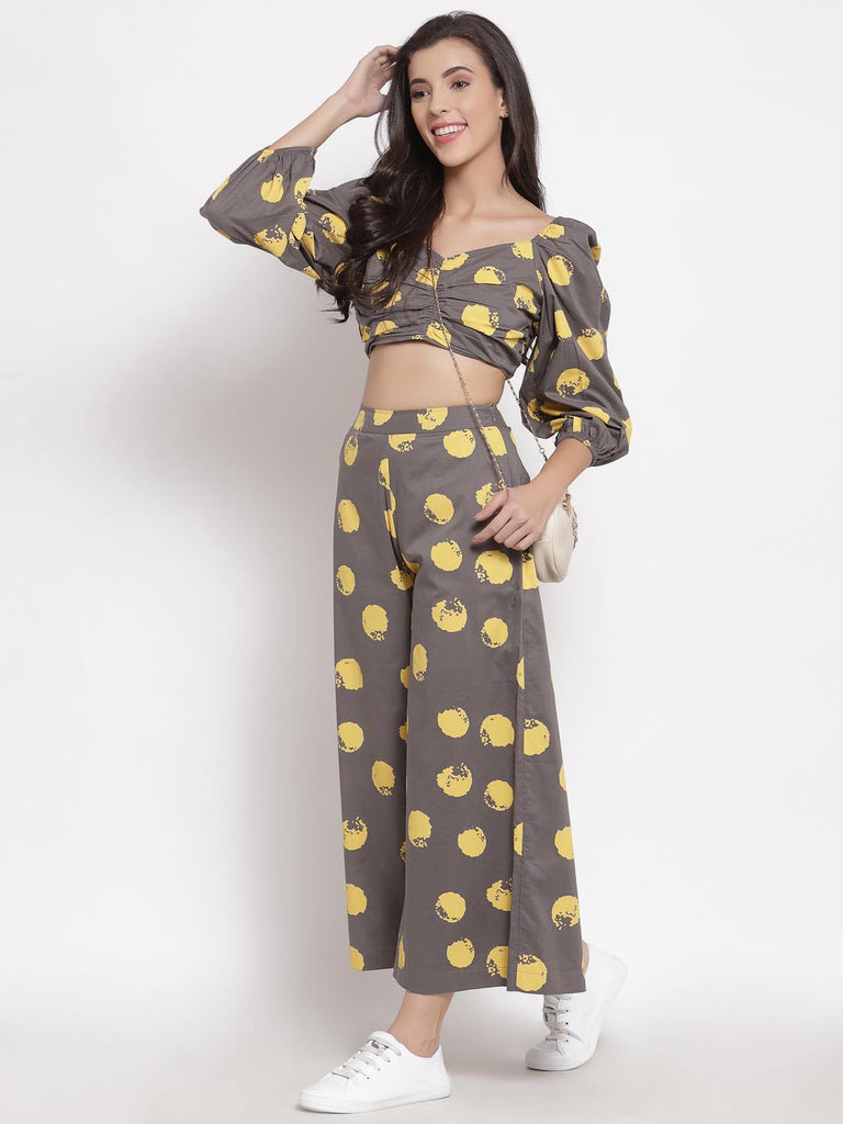 Grey Co Ord Set with Palazzo Pants | Clothing |Ayro Lane