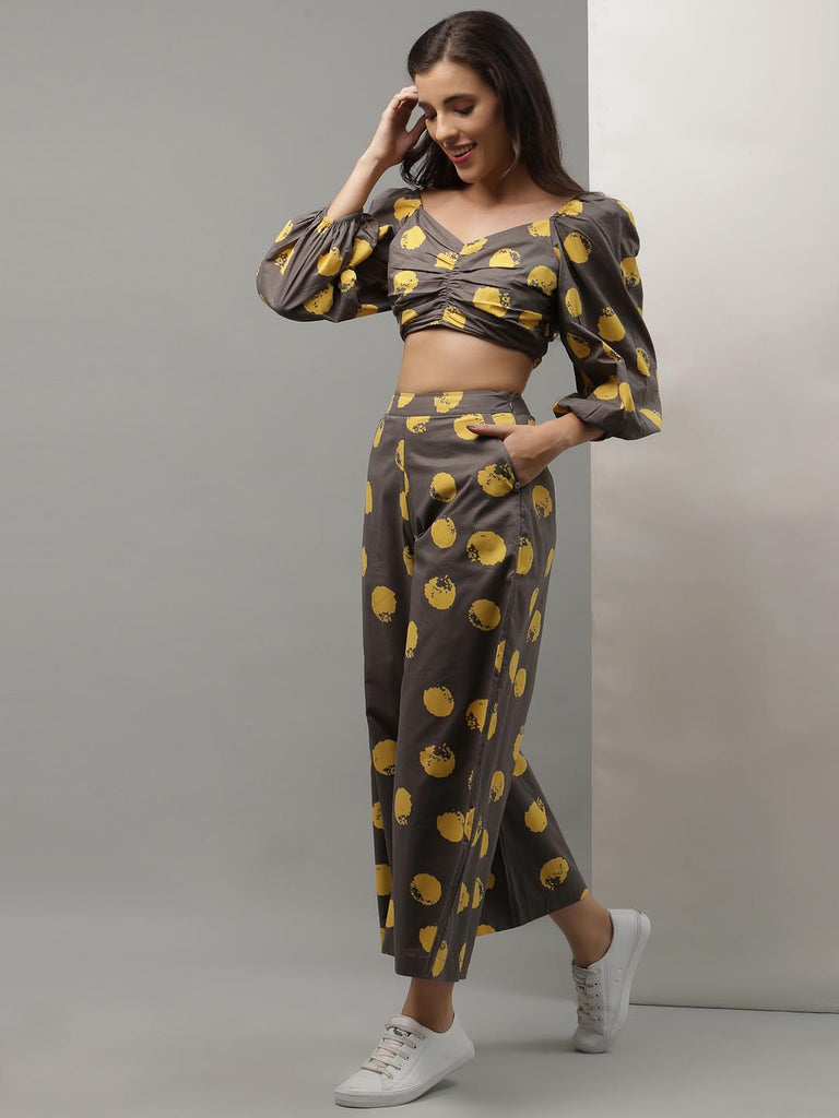 Grey Co Ord Set with Palazzo Pants | Clothing |Ayro Lane