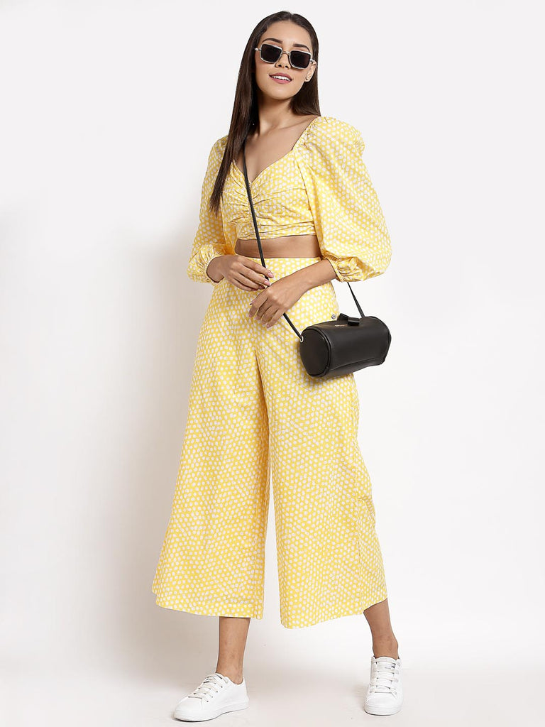 Yellow Co Ord Set with Palazzo Pants | Clothing |Ayro Lane