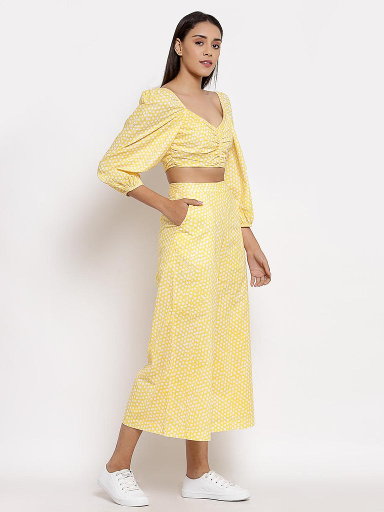 Yellow Co Ord Set with Palazzo Pants | Clothing |Ayro Lane