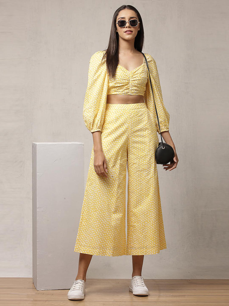 Yellow Co Ord Set with Palazzo Pants | Clothing |Ayro Lane