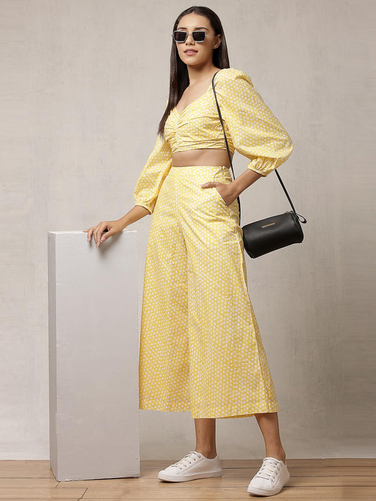 Yellow Co Ord Set with Palazzo Pants | Clothing |Ayro Lane