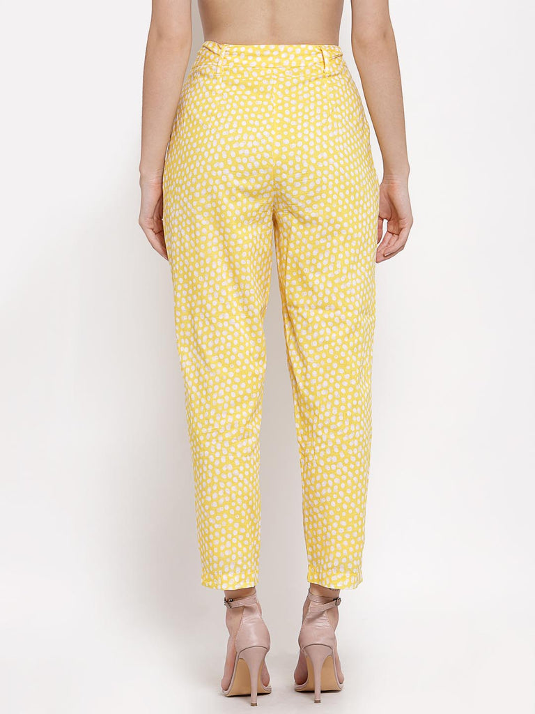 Yellow Printed Trouser | Clothing |Ayro Lane