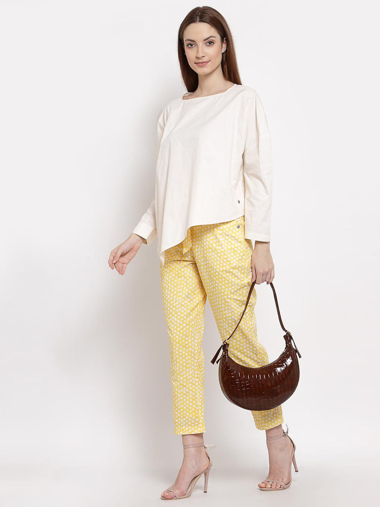 Yellow Printed Trouser | Clothing |Ayro Lane