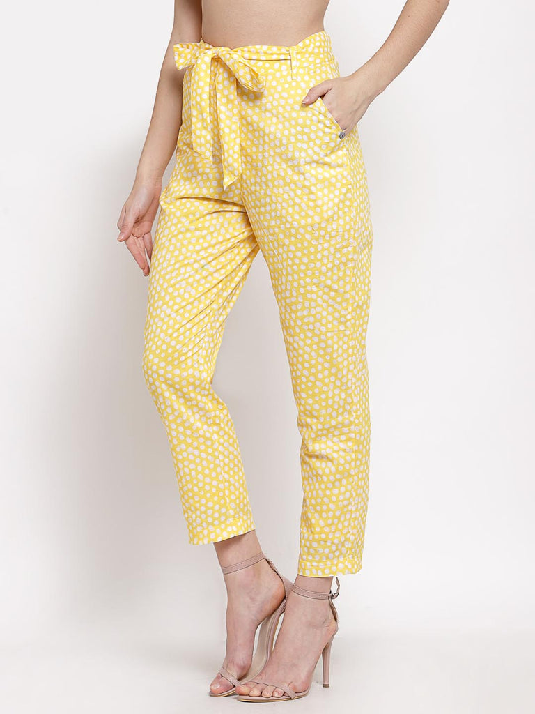 Yellow Printed Trouser | Clothing |Ayro Lane