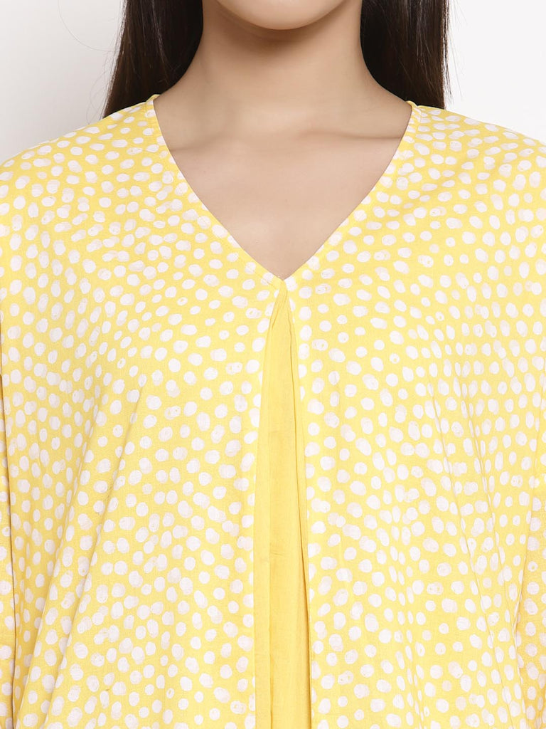 Yellow Mix Print Dress | Hem Dress |Ayro Lane