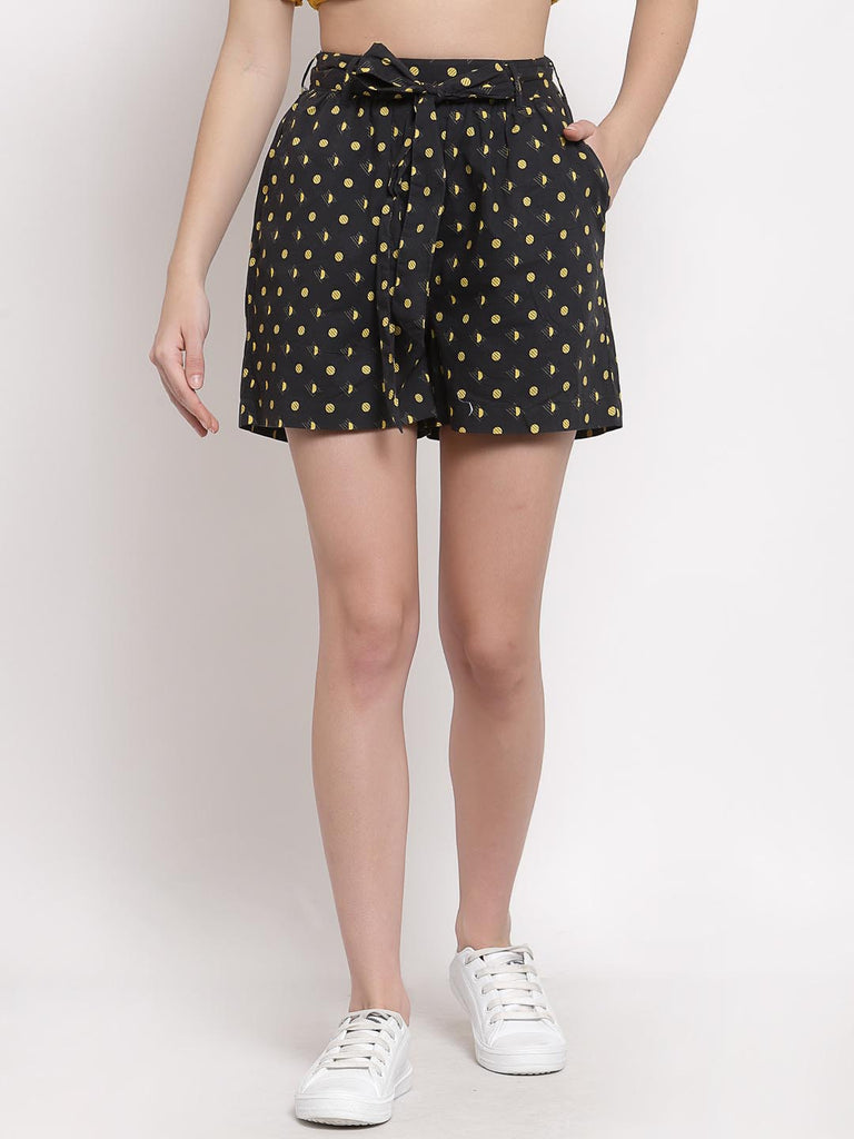 Black Printed Shorts | Clothing |Ayro Lane