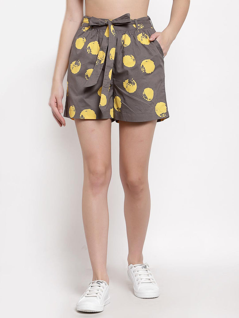 Grey Printed Shorts | Clothing |Ayro Lane