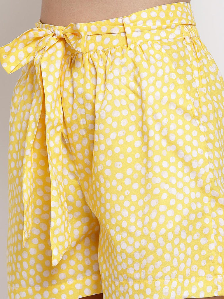 Yellow Printed Shorts | Clothing |Ayro Lane