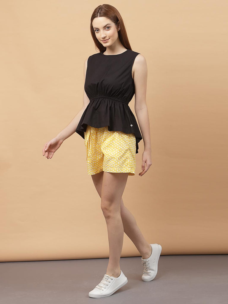 Yellow Printed Shorts | Clothing |Ayro Lane