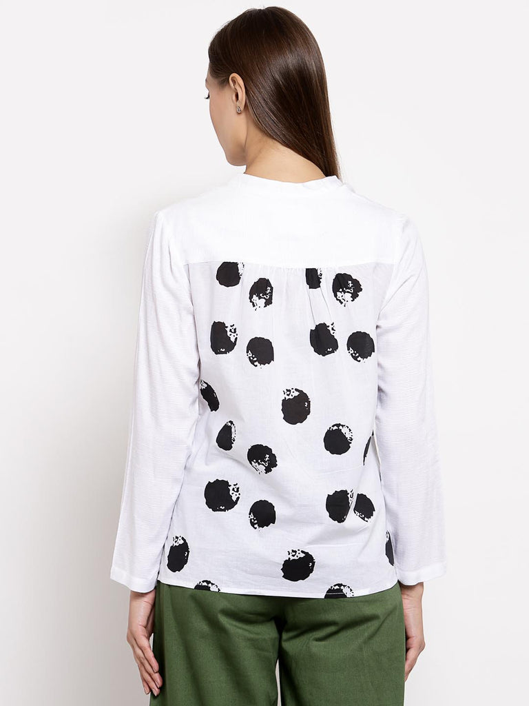 White Mix Print Shirt | Shirt |Ayro Lane