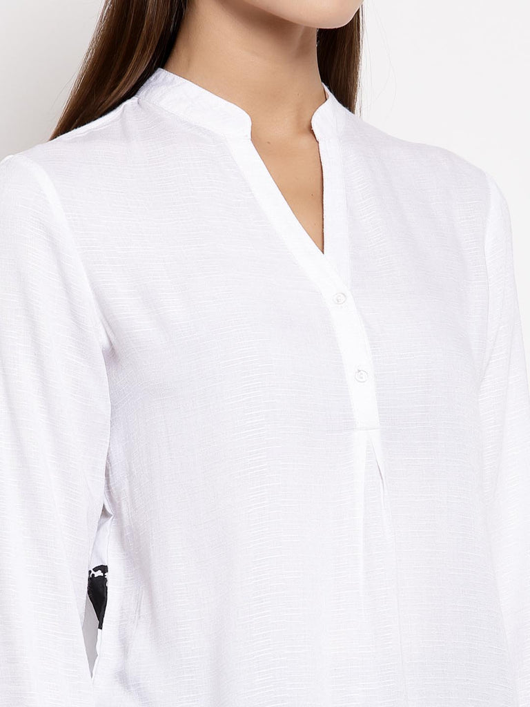 White Mix Print Shirt | Shirt |Ayro Lane