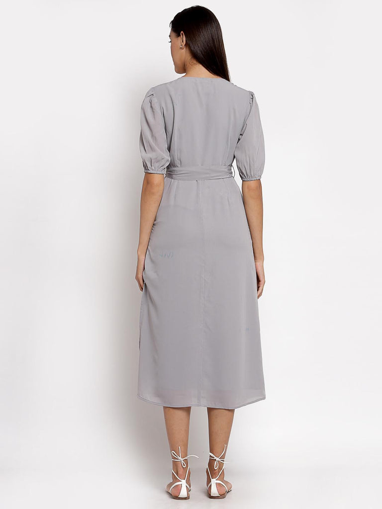 Grey Wrap Maxi Dress | Hem Dress |Ayro Lane