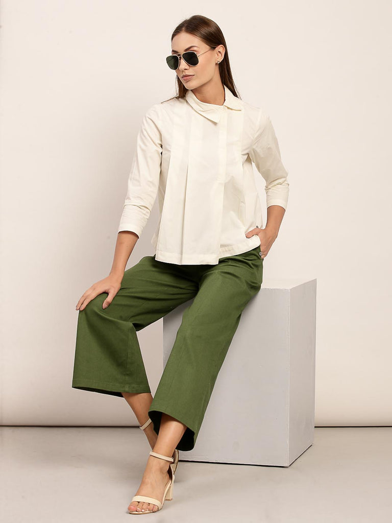 Snow White Box Pleated Top | Tops & Shirts |Ayro Lane