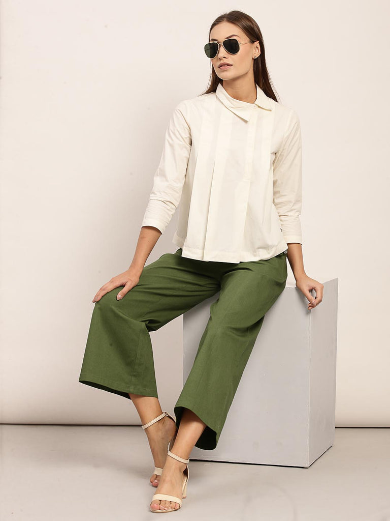 Snow White Box Pleated Top | Tops & Shirts |Ayro Lane