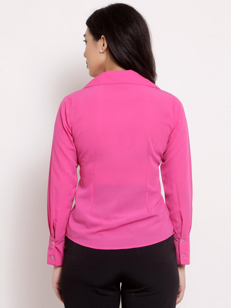 Rose Pink Tie Knot Shirt | Shirt |Ayro Lane