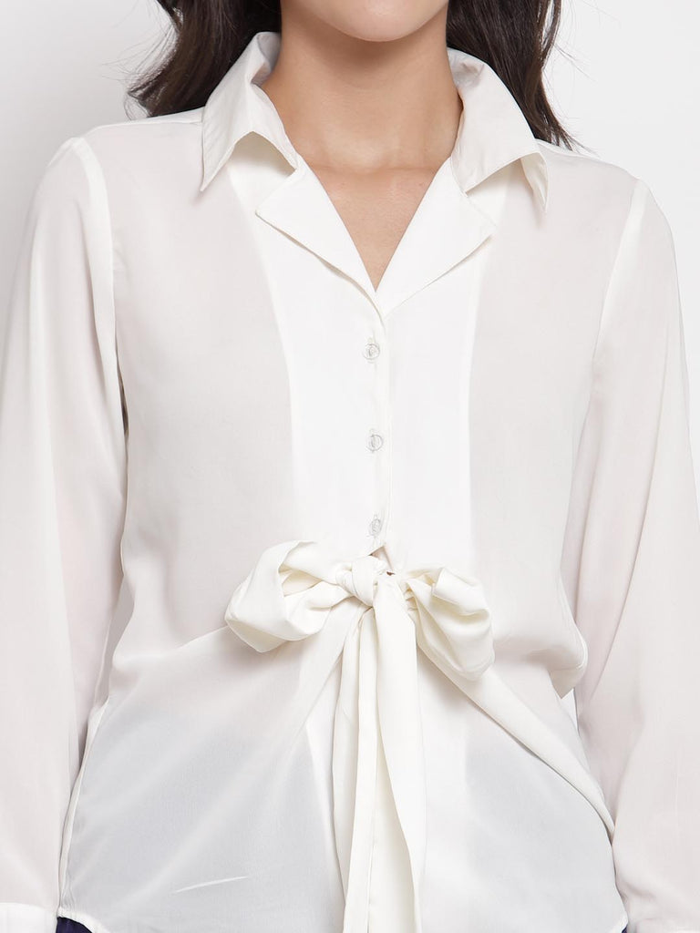 Snow White Tie Knot Shirt | Shirt |Ayro Lane