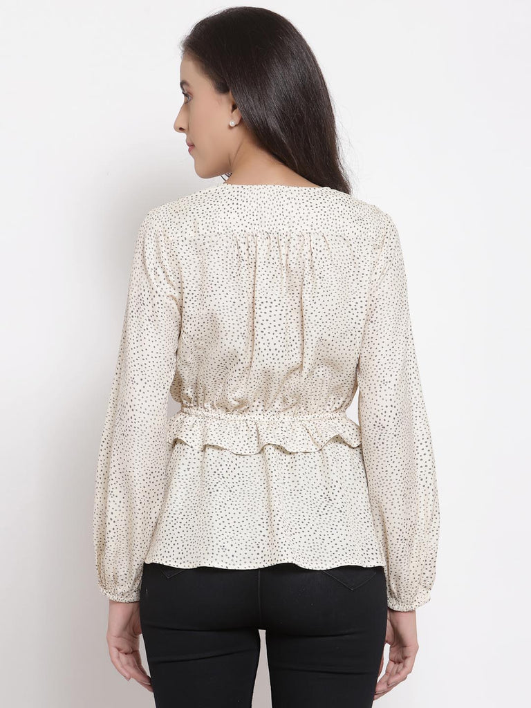 Butter Cream Gathered Ruffle Top | Tops & Shirts |Ayro Lane