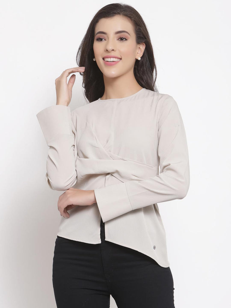 Grey Kilter Drape Top | Tops & Shirts |Ayro Lane